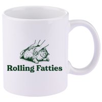 Rolling Fatties Cat Funny Cute Cat Lover Kitten Owner Kitty 11oz C Handle Ceramic Mug