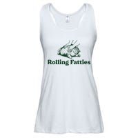 Rolling Fatties Cat Funny Cute Cat Lover Kitten Owner Kitty Ladies Essential Flowy Tank