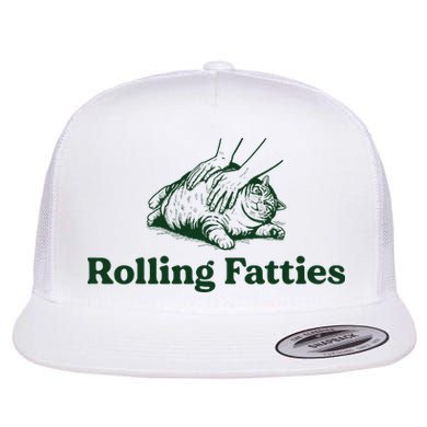 Rolling Fatties Cat Funny Cute Cat Lover Kitten Owner Kitty Flat Bill Trucker Hat
