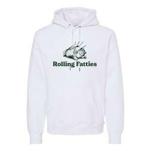 Rolling Fatties Cat Funny Cute Cat Lover Kitten Owner Kitty Premium Hoodie