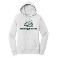 Rolling Fatties Cat Funny Cute Cat Lover Kitten Owner Kitty Women's Pullover Hoodie