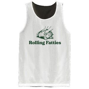 Rolling Fatties Cat Funny Cute Cat Lover Kitten Owner Kitty Mesh Reversible Basketball Jersey Tank