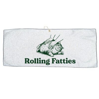 Rolling Fatties Cat Funny Cute Cat Lover Kitten Owner Kitty Large Microfiber Waffle Golf Towel