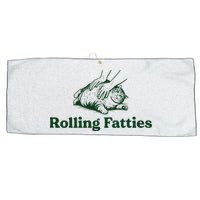 Rolling Fatties Cat Funny Cute Cat Lover Kitten Owner Kitty Large Microfiber Waffle Golf Towel