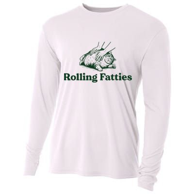 Rolling Fatties Cat Funny Cute Cat Lover Kitten Owner Kitty Cooling Performance Long Sleeve Crew