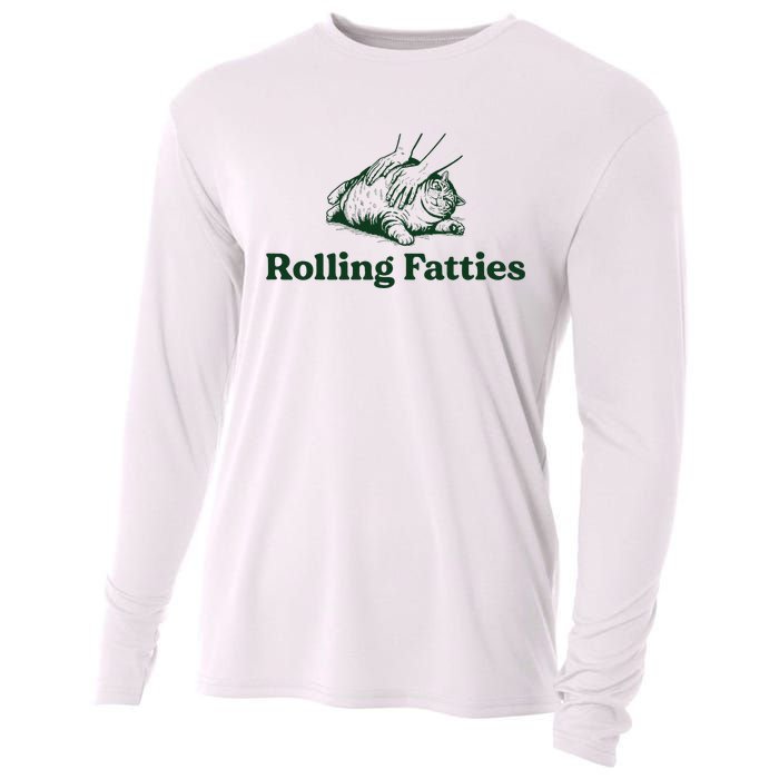 Rolling Fatties Cat Funny Cute Cat Lover Kitten Owner Kitty Cooling Performance Long Sleeve Crew