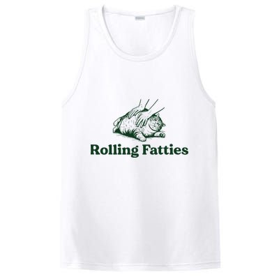 Rolling Fatties Cat Funny Cute Cat Lover Kitten Owner Kitty PosiCharge Competitor Tank