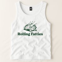 Rolling Fatties Cat Funny Cute Cat Lover Kitten Owner Kitty Tank Top