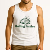 Rolling Fatties Cat Funny Cute Cat Lover Kitten Owner Kitty Tank Top
