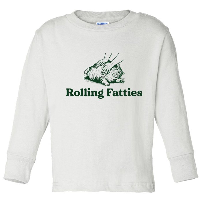 Rolling Fatties Cat Funny Cute Cat Lover Kitten Owner Kitty Toddler Long Sleeve Shirt