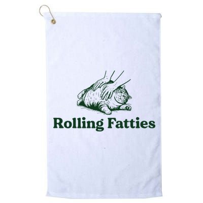 Rolling Fatties Cat Funny Cute Cat Lover Kitten Owner Kitty Golf Towel