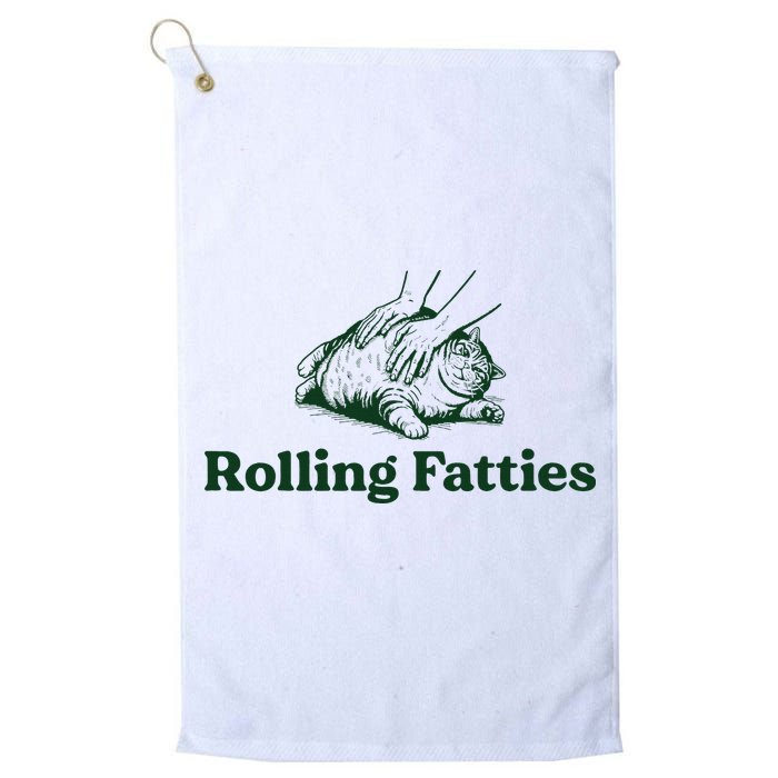 Rolling Fatties Cat Funny Cute Cat Lover Kitten Owner Kitty Golf Towel