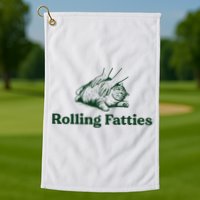 Rolling Fatties Cat Funny Cute Cat Lover Kitten Owner Kitty Golf Towel
