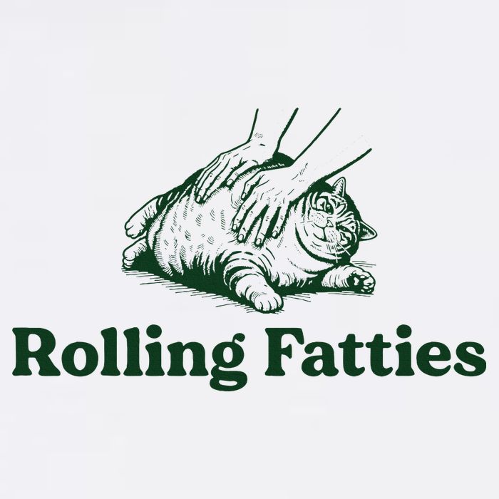 Rolling Fatties Cat Funny Cute Cat Lover Kitten Owner Kitty Toddler T-Shirt