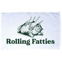 Rolling Fatties Cat Funny Cute Cat Lover Kitten Owner Kitty Microfiber Hand Towel