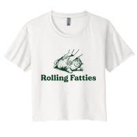 Rolling Fatties Cat Funny Cute Cat Lover Kitten Owner Kitty Crop Top