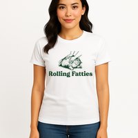 Rolling Fatties Cat Funny Cute Cat Lover Kitten Owner Kitty Womens T-Shirt