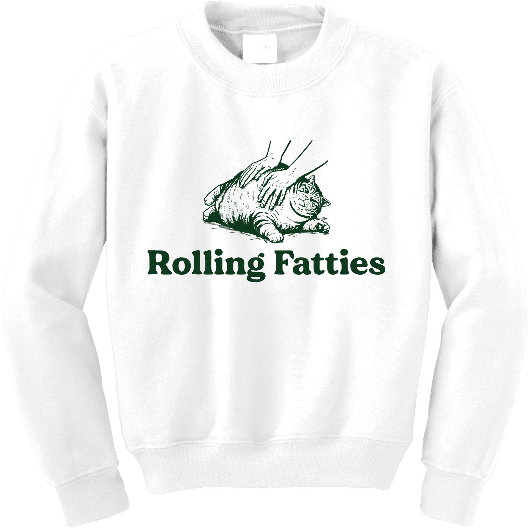 Rolling Fatties Cat Funny Cute Cat Lover Kitten Owner Kitty Kids Sweatshirt
