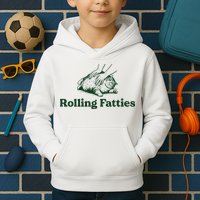 Rolling Fatties Cat Funny Cute Cat Lover Kitten Owner Kitty Kids Hoodie