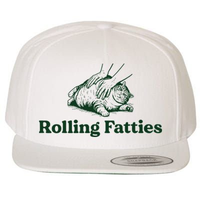 Rolling Fatties Cat Funny Cute Cat Lover Kitten Owner Kitty Wool Snapback Cap