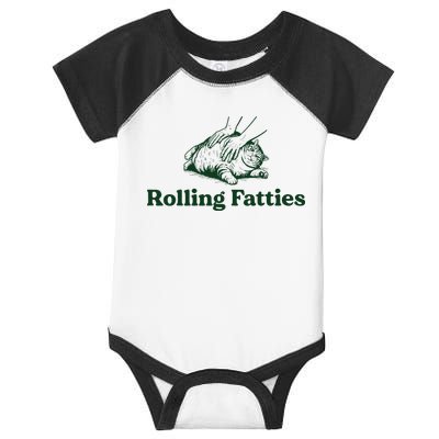 Rolling Fatties Cat Funny Cute Cat Lover Kitten Owner Kitty Infant Baby Jersey Bodysuit