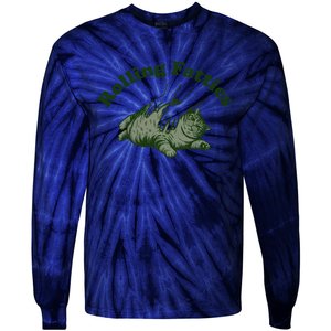 Rolling Fatties Cat Hoodie Humorous Fat Cat Tie-Dye Long Sleeve Shirt