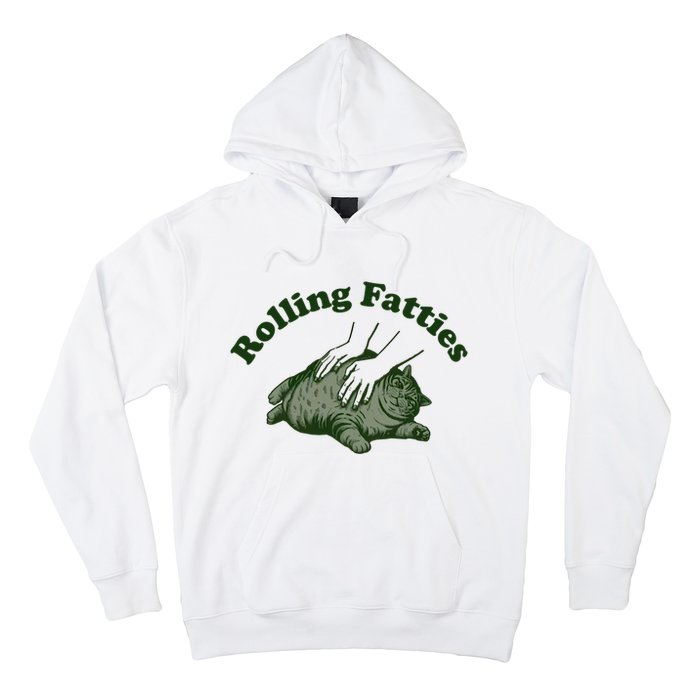 Rolling Fatties Cat Hoodie Humorous Fat Cat Hoodie