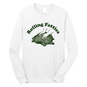 Rolling Fatties Cat Hoodie Humorous Fat Cat Long Sleeve Shirt