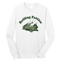 Rolling Fatties Cat Hoodie Humorous Fat Cat Long Sleeve Shirt