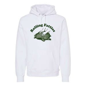 Rolling Fatties Cat Hoodie Humorous Fat Cat Premium Hoodie