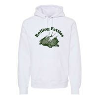 Rolling Fatties Cat Hoodie Humorous Fat Cat Premium Hoodie