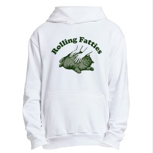 Rolling Fatties Cat Hoodie Humorous Fat Cat Urban Pullover Hoodie