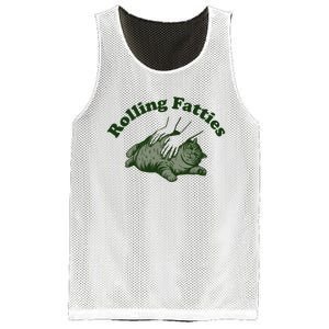 Rolling Fatties Cat Hoodie Humorous Fat Cat Mesh Reversible Basketball Jersey Tank