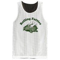 Rolling Fatties Cat Hoodie Humorous Fat Cat Mesh Reversible Basketball Jersey Tank