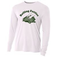 Rolling Fatties Cat Hoodie Humorous Fat Cat Cooling Performance Long Sleeve Crew