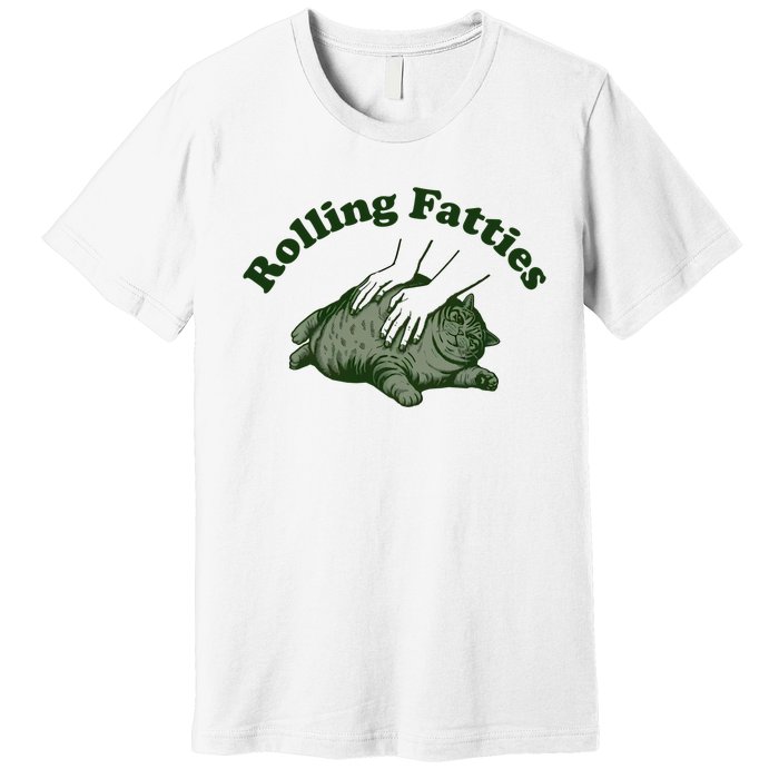 Rolling Fatties Cat Hoodie Humorous Fat Cat Premium T-Shirt