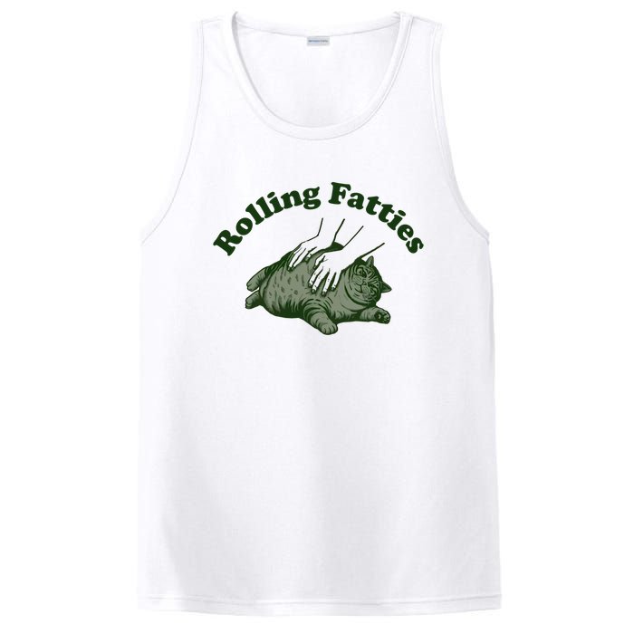 Rolling Fatties Cat Hoodie Humorous Fat Cat PosiCharge Competitor Tank