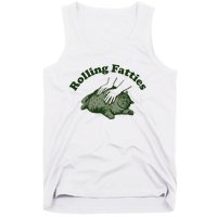 Rolling Fatties Cat Hoodie Humorous Fat Cat Tank Top