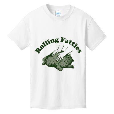 Rolling Fatties Cat Hoodie Humorous Fat Cat Kids T-Shirt
