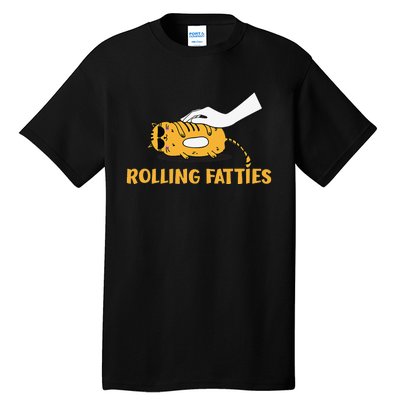 Rolling Fatties Cat Kitty Animal Pet Lovers Tall T-Shirt