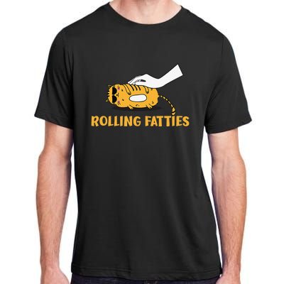 Rolling Fatties Cat Kitty Animal Pet Lovers Adult ChromaSoft Performance T-Shirt