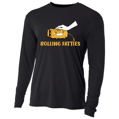 Rolling Fatties Cat Kitty Animal Pet Lovers Cooling Performance Long Sleeve Crew