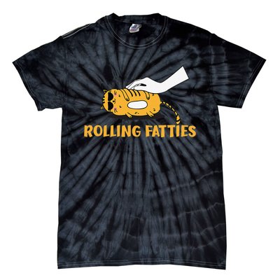 Rolling Fatties Cat Kitty Animal Pet Lovers Tie-Dye T-Shirt