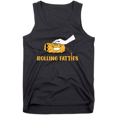 Rolling Fatties Cat Kitty Animal Pet Lovers Tank Top