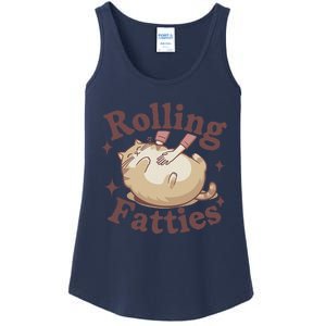 Rolling Fatties Cute Cat Kitten Lover Funny Cat Fat Owner Ladies Essential Tank