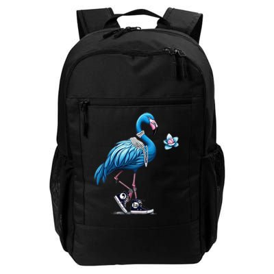 Retro Flamingo Chucks And Pearls Comma La Kamala Harris 2024 For President 47th Daily Commute Backpack