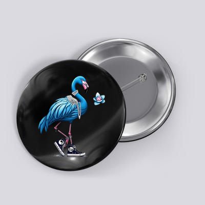 Retro Flamingo Chucks And Pearls Comma La Kamala Harris 2024 For President 47th Button