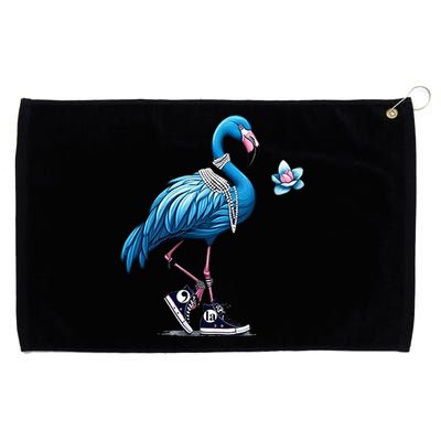 Retro Flamingo Chucks And Pearls Comma La Kamala Harris 2024 For President 47th Grommeted Golf Towel