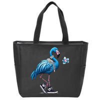 Retro Flamingo Chucks And Pearls Comma La Kamala Harris 2024 For President 47th Zip Tote Bag