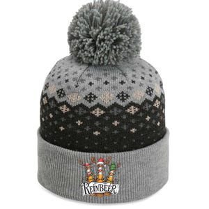 Reinbeer Funny Christmas Beer Drinker The Baniff Cuffed Pom Beanie